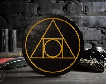 Philosopher's Stone - Wooden Altar Pentacle