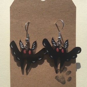 Mothman Earrings: Cartoon Cryptid Jewelry
