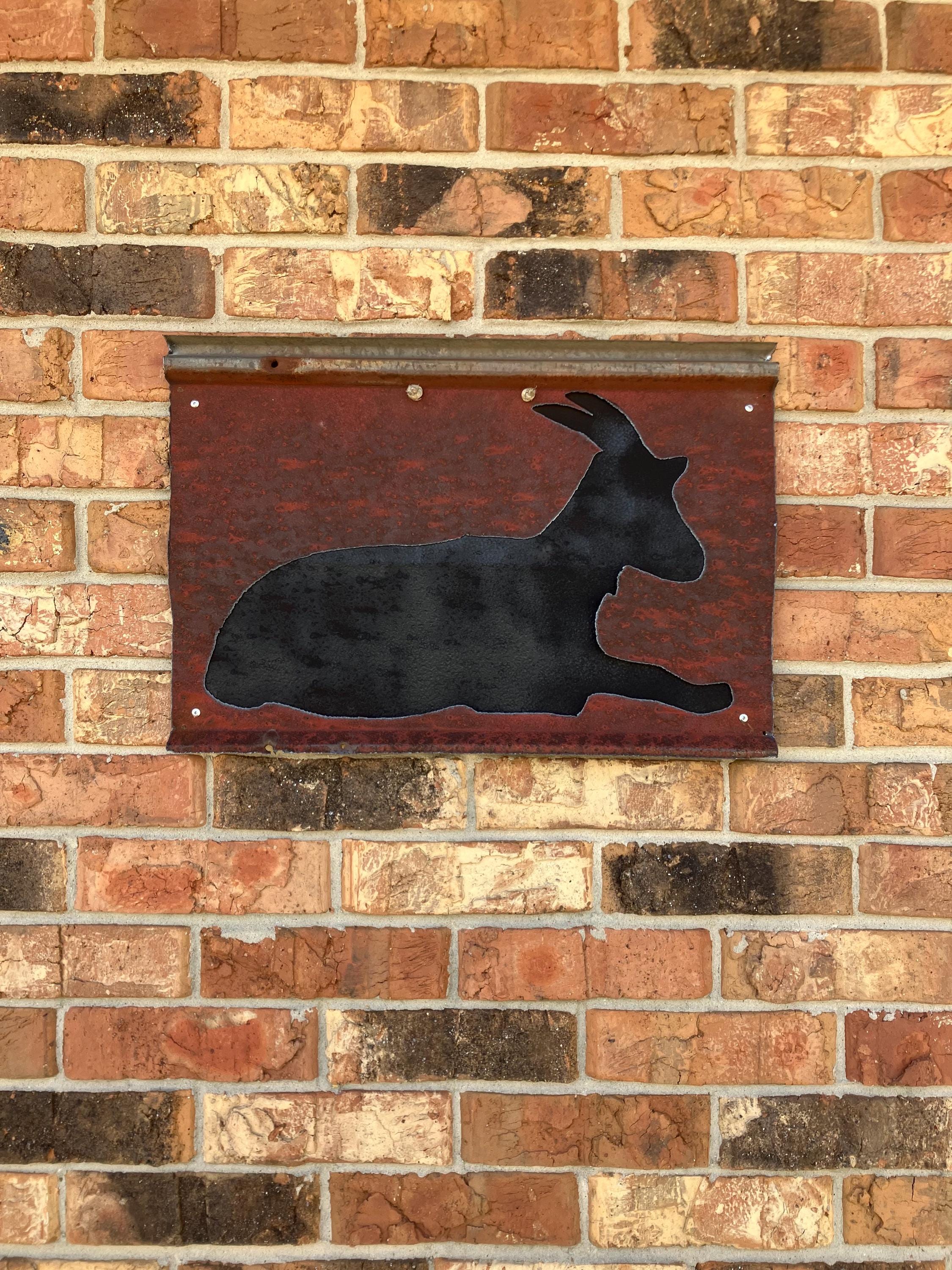 Red Think Sign Red GOAT Cutout Reclaimed Tin Sign - Etsy