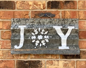 JOY Reclaimed Tin Sign