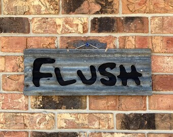 FLUSH Reclaimed Tin Sign