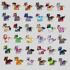 Halloween Spooky Feral Furry Dog Puppy Pup Wolf Canine Adopt Adoptable OC Fursona Chibi Natural Colourful Scary Zombie Bones Skeleton