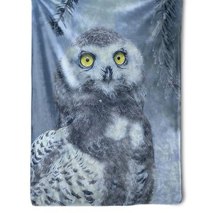 Owl Personalized Blanket, Gift for Owl lover, Owl gift idea