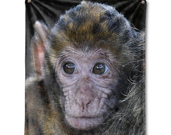 Monkey Personalized Blanket, Gift for Monkey lover, Monkey gift idea