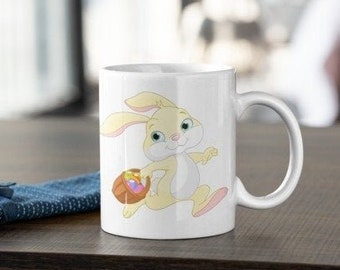 Osterbecher, Osterhasen-Kaffeebecher, Ostergeschenke, Kaffeetasse, personalisierte Tasse, individuelle Tasse