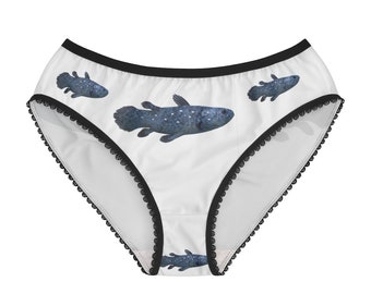 Coelacanth Fish  Panties,  Coelacanth Fish Underwear, Briefs, Cotton Briefs, Funny Underwear, Panties For Women