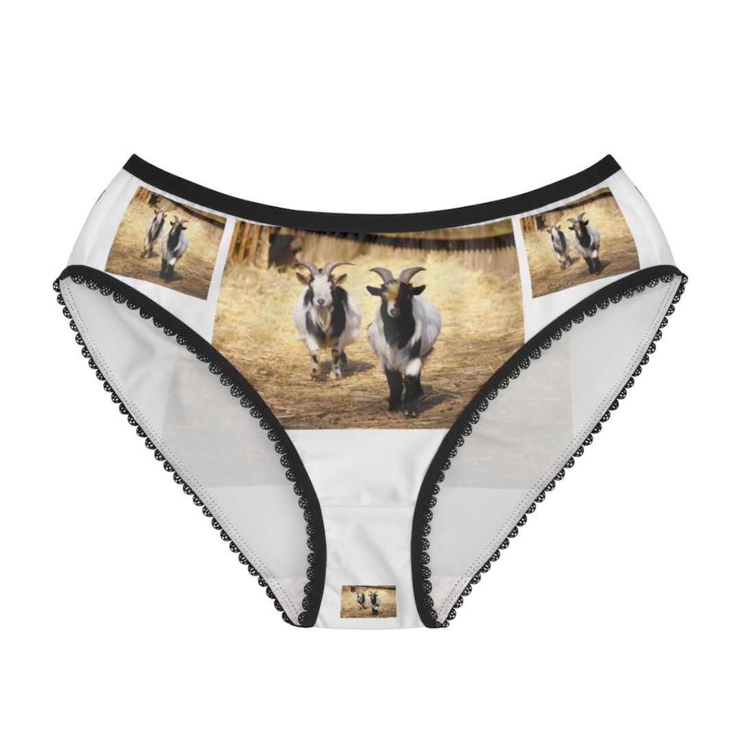 Domestic Goat Panties, Domestic Goat Underwear, Briefs, Cotton Briefs, Funny Underwear, Panties
