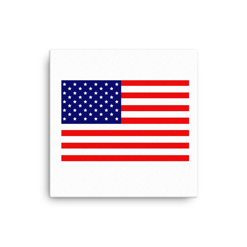American Flag Canvas American Flag Wall Canvas Print Etsy
