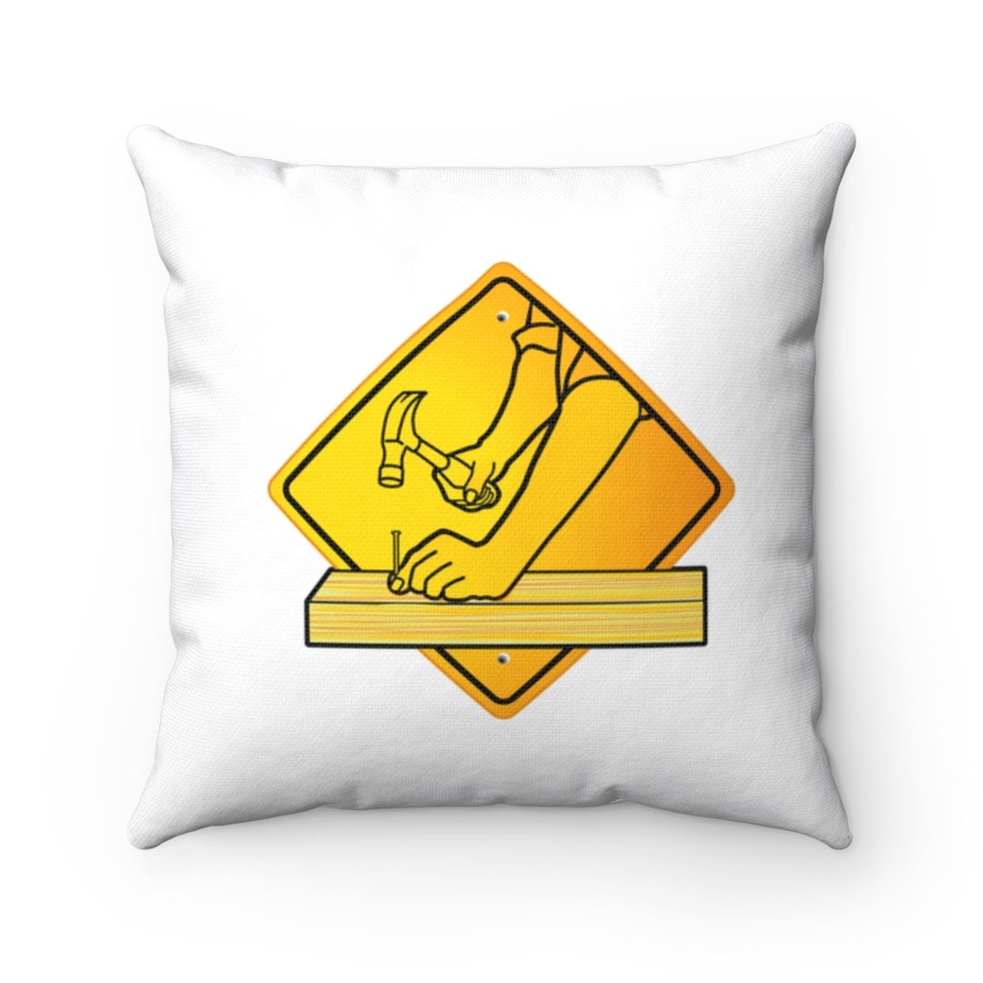 Carpenter Sign Pillow Carpenter Sign Throw Pillow Custom Throw Pillow