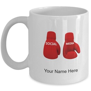 Taza personalizada para redes sociales, taza de café para redes sociales, idea de regalo para redes sociales, taza personalizada para redes sociales,
