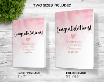 Funny Printable Wedding Card, Quarantine Downloadable Wedding Card,  Wedding Card, Two Sizes