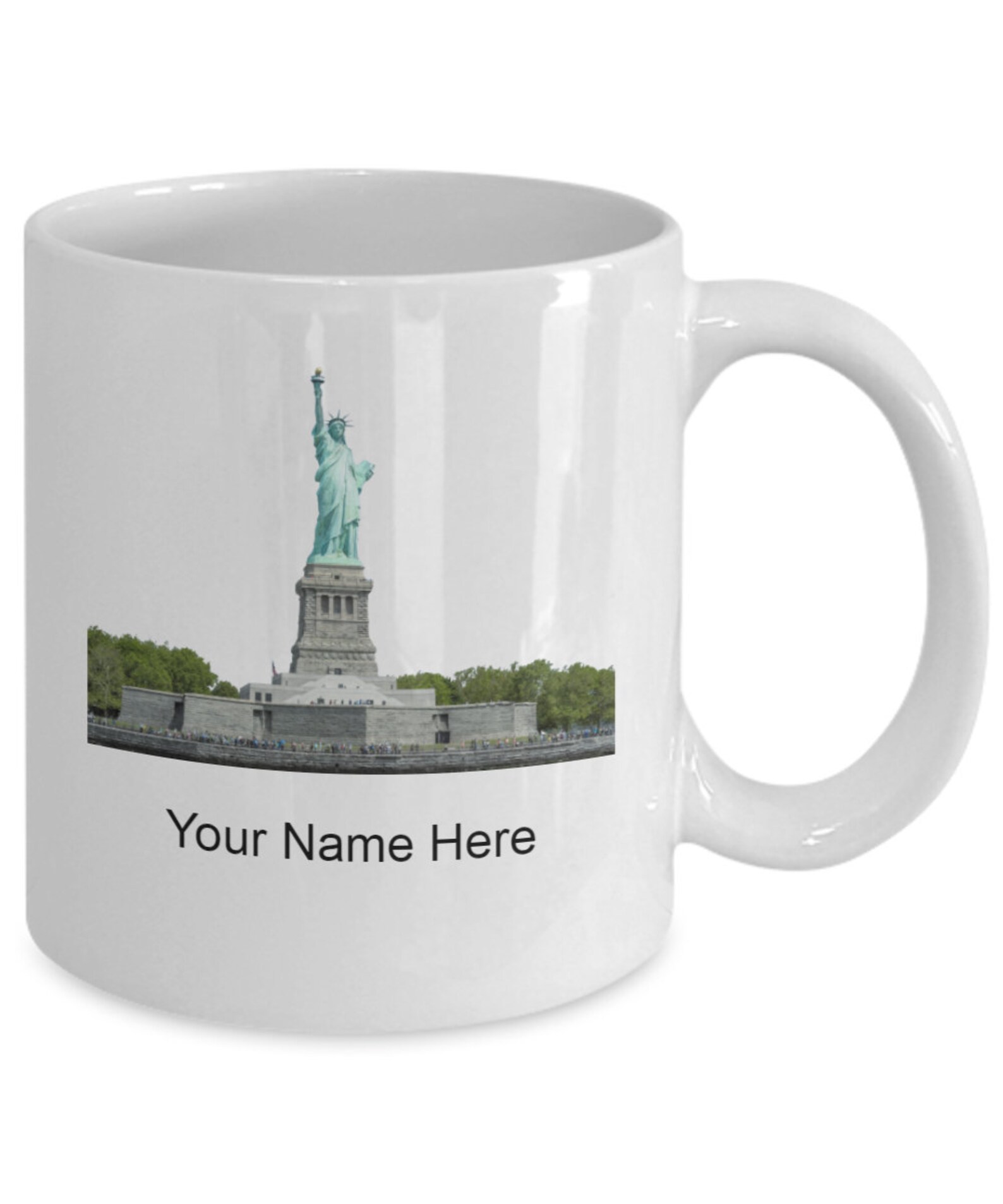 Personalized Travel Mug With Statue Of Liberty - Custom Name Coffee Cup, 11oz Or 15oz, Gift For Travel Lovers - View #14