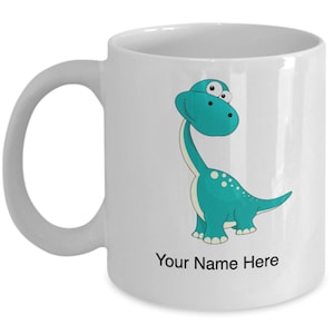 Personalized Dinosaur Mug, Coffee Cup For Dino Lovers, Funny Dinosaur Gift Idea, Gift for Dinosaur Lover