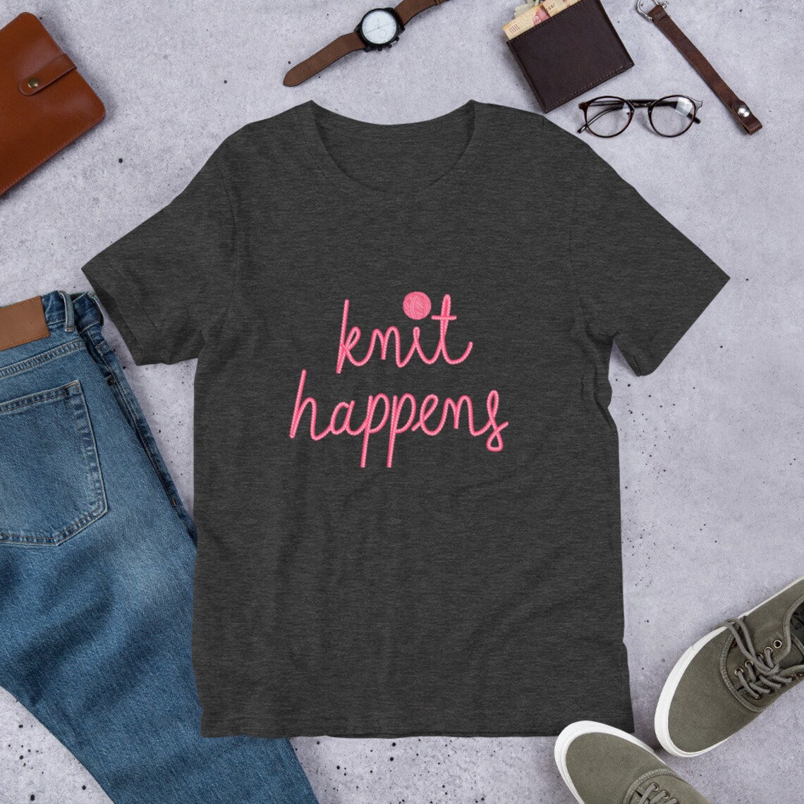 Knit Happens Shirt Knit Happens Tee Funny Tee Knit Happens | Etsy