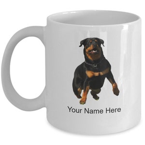 Personalized Rottweiler Mug, Rottweiler Coffee Cup, Rottweiler Gift Idea, Custom Rottweiler Cup, Custom Rottweiler Mug