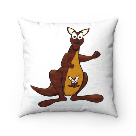 Kangaroo Pillow Kangaroo Throw Pillow Custom Throw Pillow Etsy