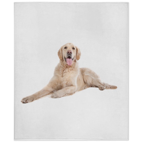 Golden retriever fleece blanket sale