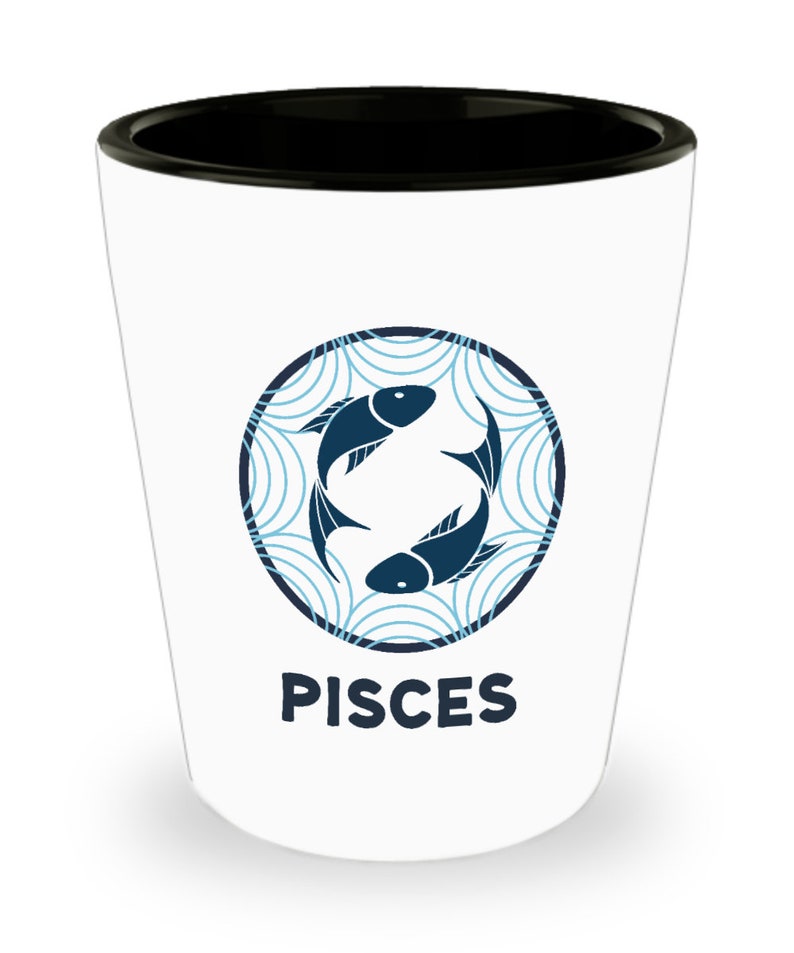 Gift for Astrology lover PISCES Astrology gift idea Astrology shot glass