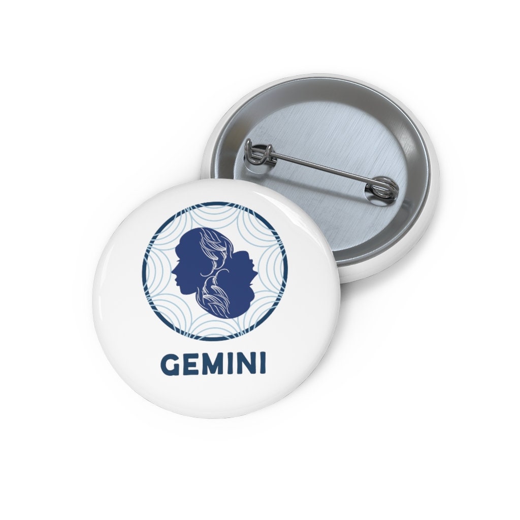 Gemini Pin, Gemini Button, Button Set, Lapel Pin, Hat Pin, Enamel Pins ...