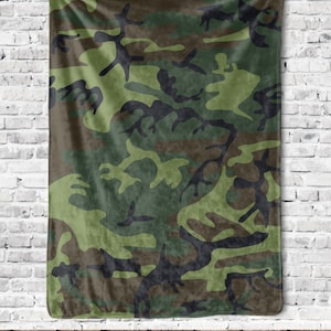Camo Decke, Camouflage Decke, Camo Fleece Überwurf