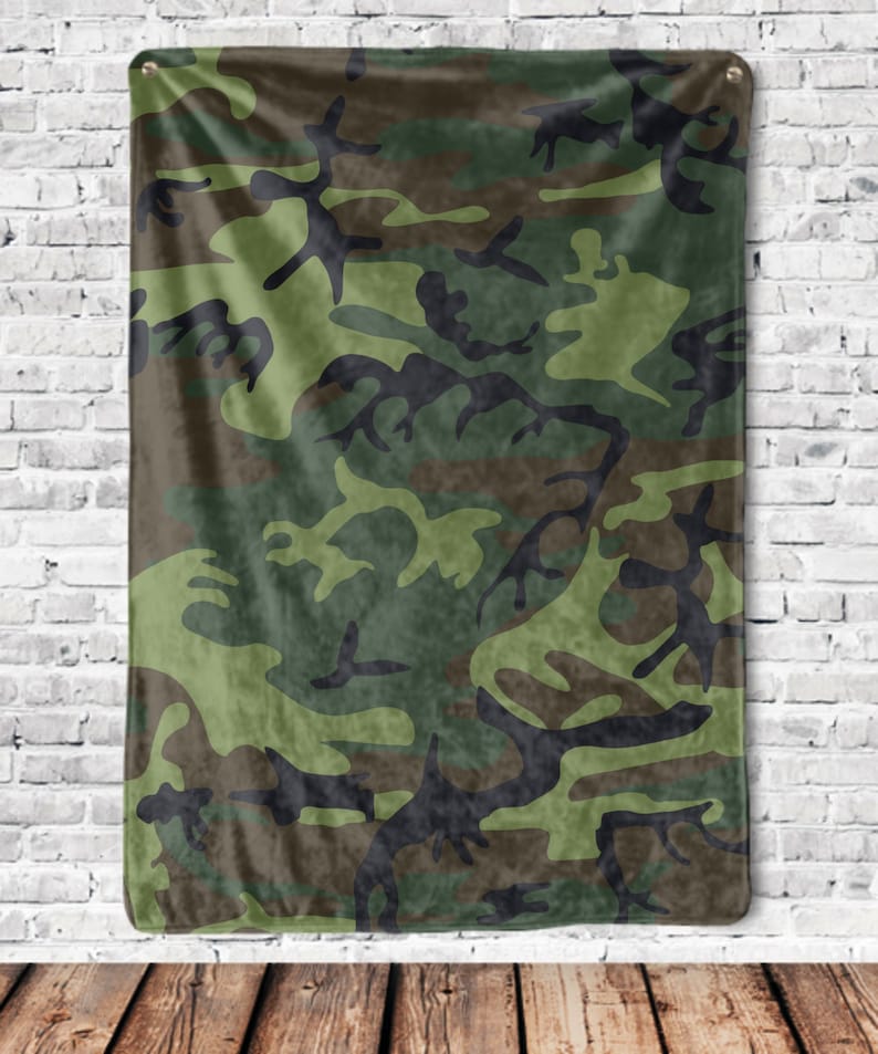 Camo Blanket Camouflage Blanket Camo Fleece Throw Etsy