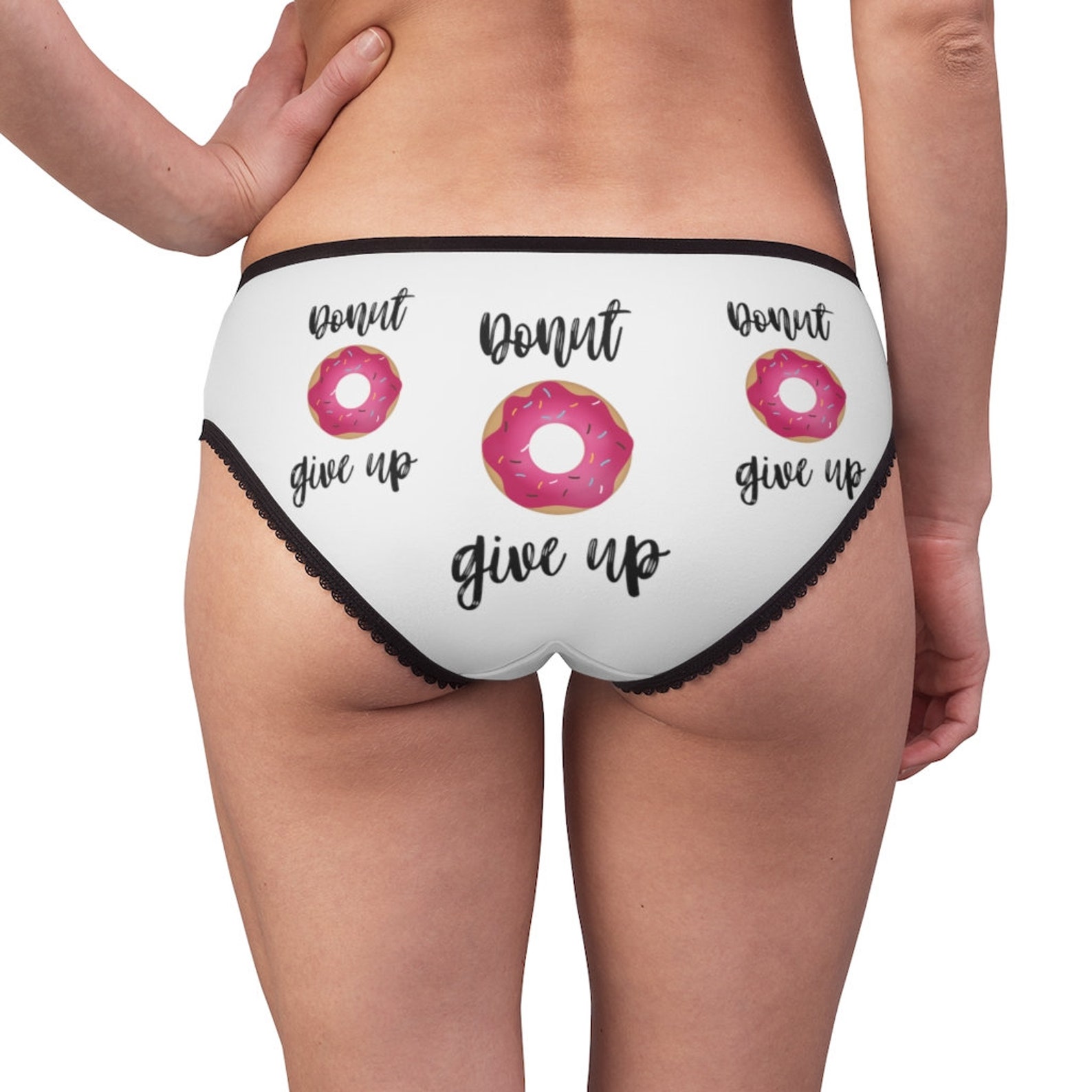 Donut Give Up Panties Donut Give Up Underwear Briefs Cotton Etsy