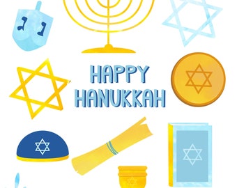 Hanukkah Clipart,  Clip Art For Hanukkah, Holiday Clipart, Fun Hanukkah Pictures, Kids Clip Art, Printable, Downloadable