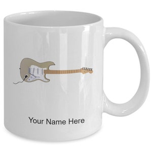 Personalized Electric-guitar Mug Coffee Cup For Electric-guitar Lovers