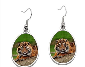 Sumatran Tiger Earring - Dangle Earrings for Girls - Valentine Birthday Party Gift