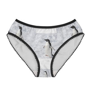 Adelie Penguin  Panties,  Adelie Penguin Underwear, Briefs, Cotton Briefs, Funny Underwear, Panties For Women