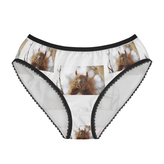 Squirrel Panties, Squirrel Underwear, Briefs, Cotton Briefs, Funny Underwear,  Panties for Women 