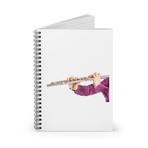Transverse Flute  Notebook -  Transverse Flute Journal - Ruled Line Pages - Gift Idea - Gratitude Journal -