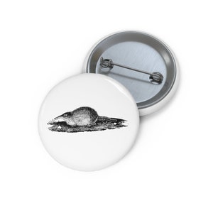 Desman  Pin, Desman Button, Button Set, Lapel Pin, Hat Pin, Enamel Pins, Lapel Pins, Funny Pin