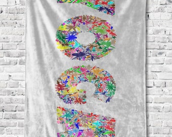 Yoga Blanket, Meditation Blanket, Yoga Fleece Throw