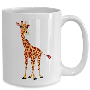 Giraffe mug, giraffe coffee cup, giraffe kitchen decor,funny mug,gift idea