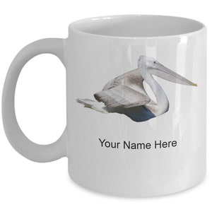 Personalized Pelican Mug, Pelican Coffee Cup, Pelican Gift Idea, Custom Bird Cup, Custom Bird Mug