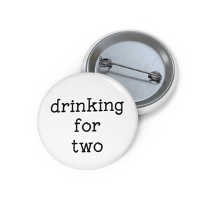 Drinking For Two Pin, Drinking Button, Button Set, Lapel Pin, Hat Pin, Enamel Pins, Lapel Pins, Funny Pin