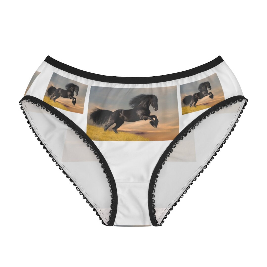 Horse Panties, Horse Underwear, Briefs, Cotton Briefs, Funny Underwear