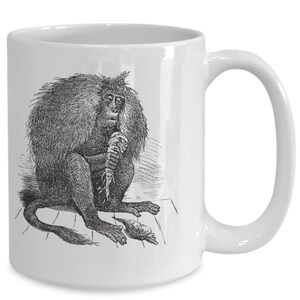 Taza de gelada o theropithecus gelada vintage grabado, taza de café gelada o theropithecus gelada vintage grabado, gelada o theropithecus...