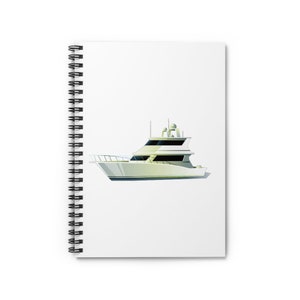 Yacht Notebook - Yacht Journal - Pages de lignes lignées - Idée cadeau - Gratitude Journal - Memory Book - Journal - Cahier à spirale