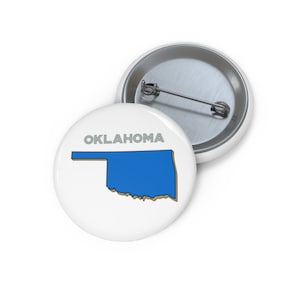 Oklahoma Pin, Oklahoma Button, Button Set, Lapel Pin, Hat Pin, Enamel Pins, Lapel Pins, Funny Pin