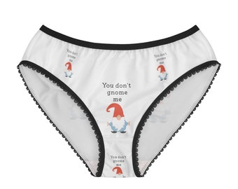 Gnome Panties, Gnome Underwear, Briefs, Cotton Briefs, Funny Underwear,  Panties For Women