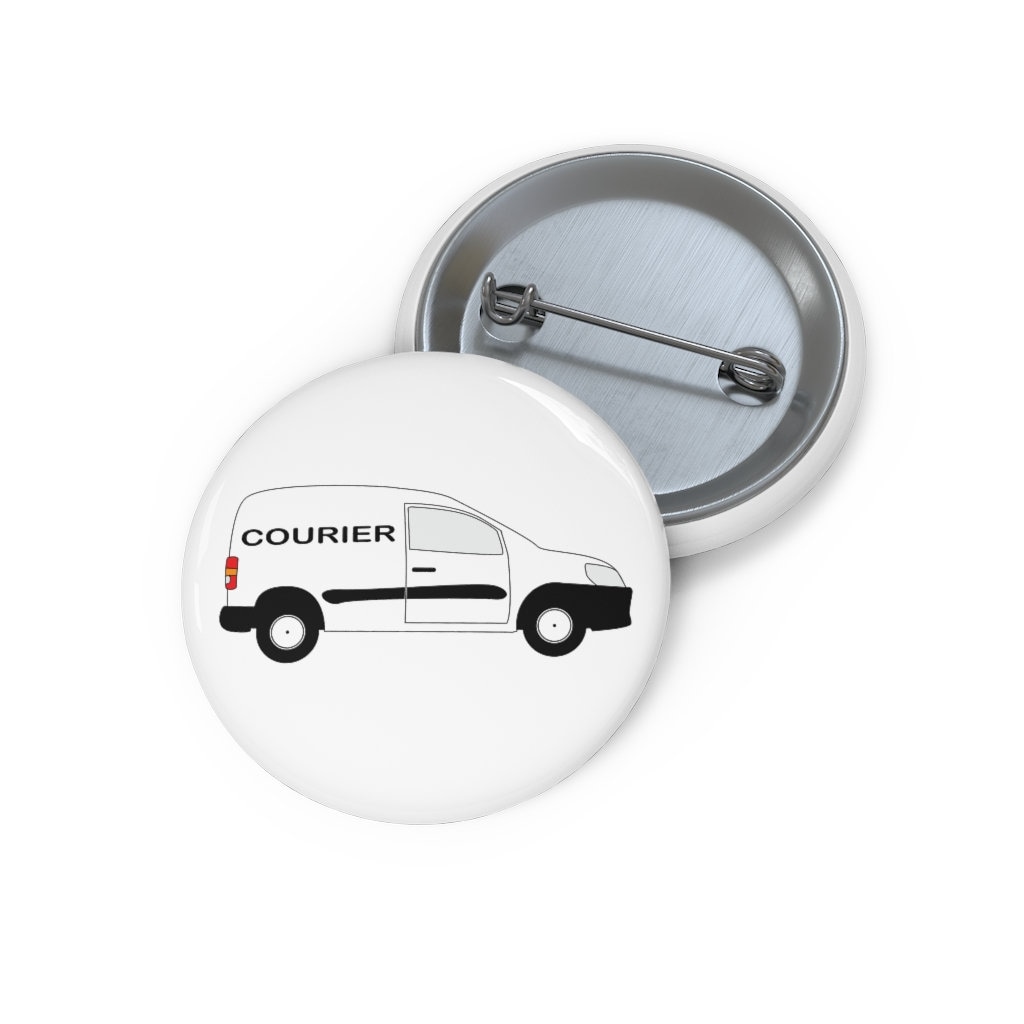 Delivery Pin Small Courier Delivery Van Pin, Small Courier Delivery Van Button ...