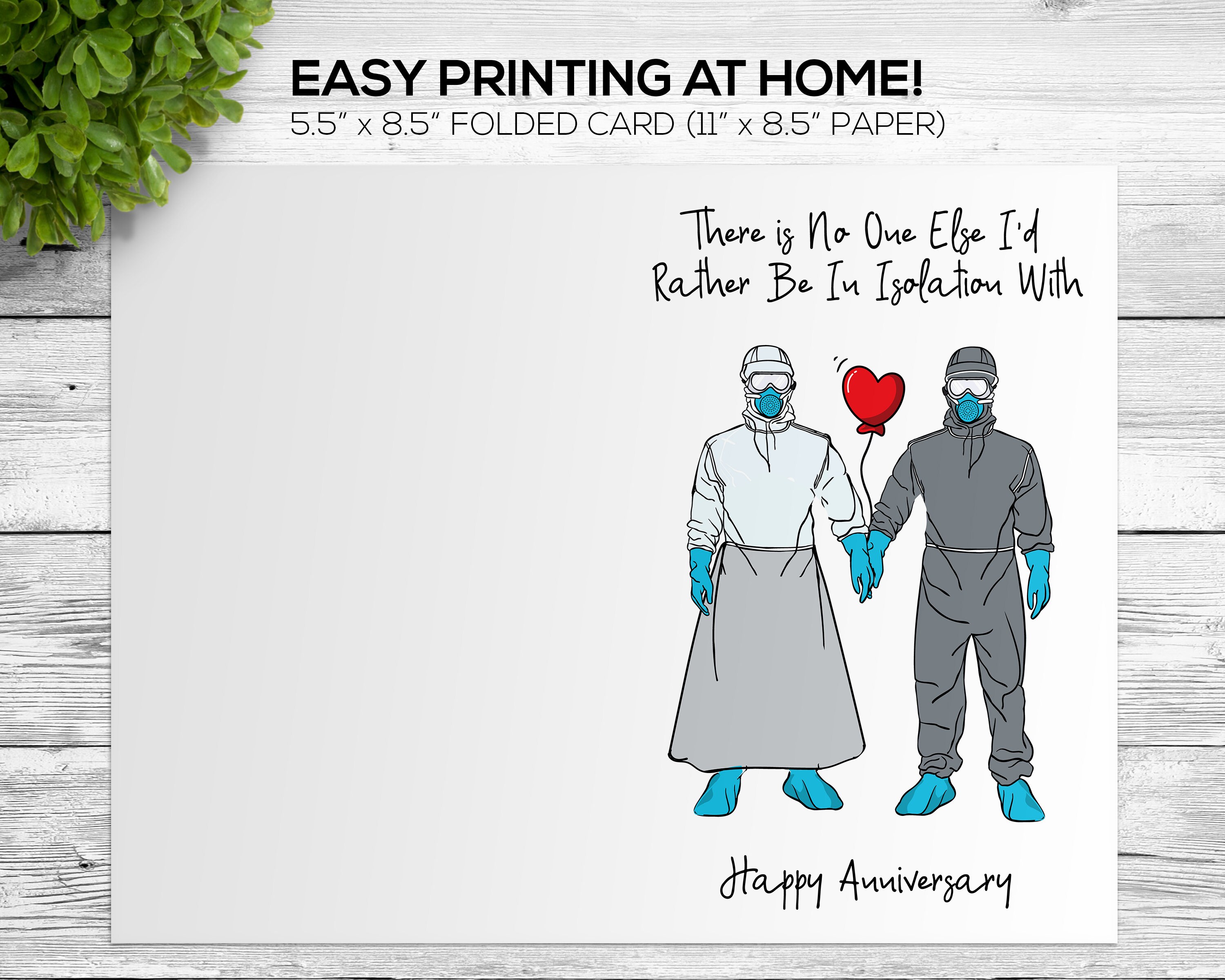 Quarantine Anniversary Card Funny Anniversary Card Etsy