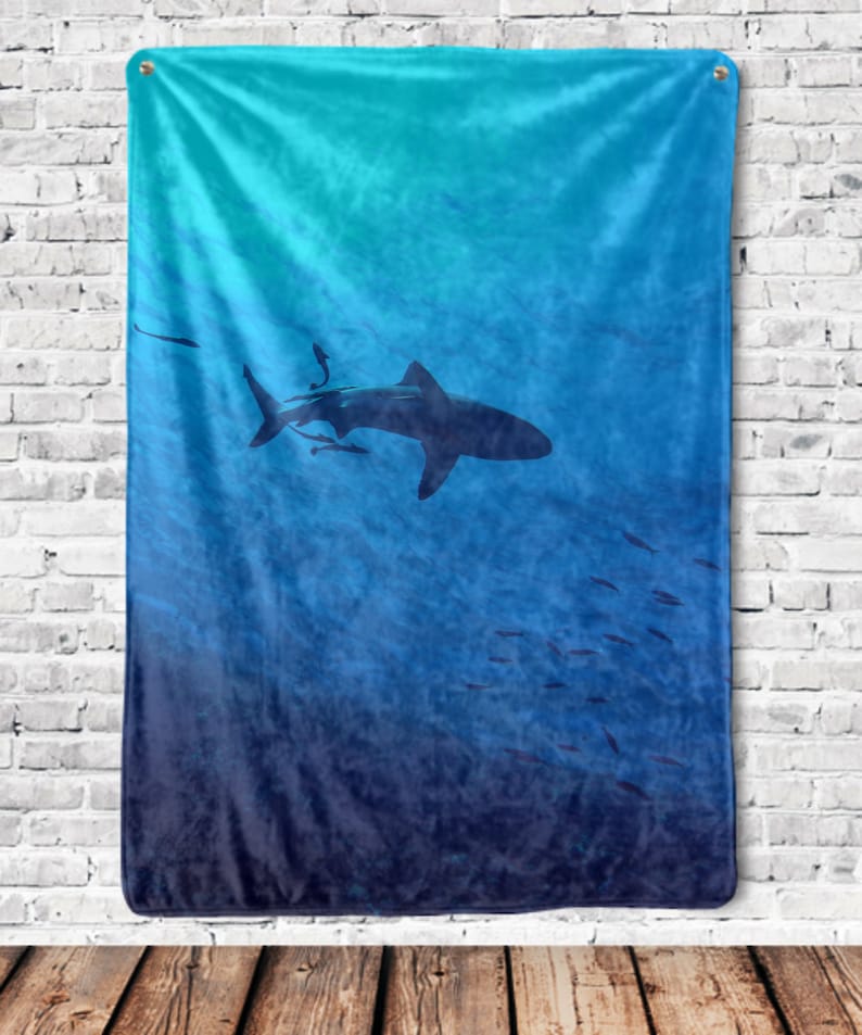 Shark Blanket Shark Fleece Shark Throw Blanket Shark Kid Etsy