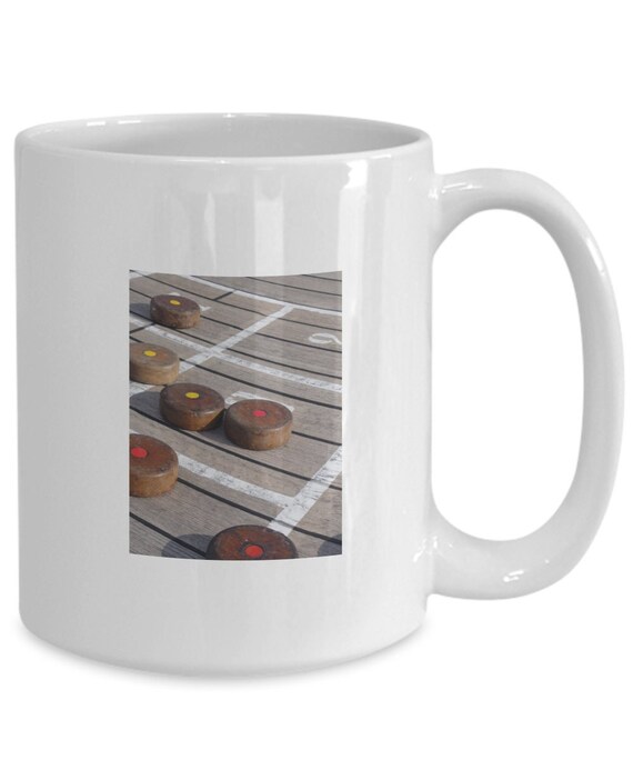 Shuffleboard Mug Shuffleboard Coffee Cup Shuffleboard Etsy