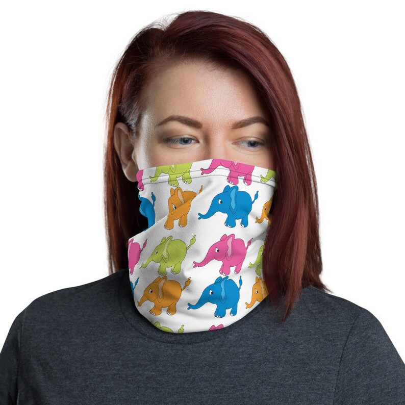 Elephant Print Mask Mask Elephant Elephant Lover Face Mask Etsy