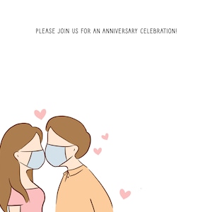 Custom Printable Anniversary Invitation Card, Downloadable Anniversary Card, Sweet Anniversary Invitation Card, Card For Husband, For Wife