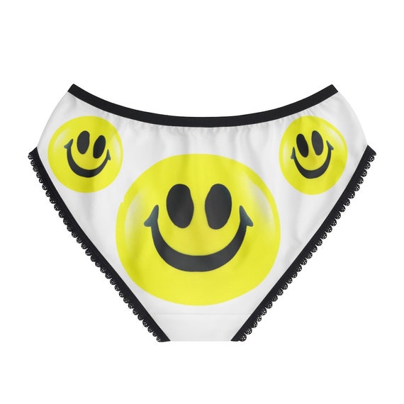 Big Smile Face Funny Emoji Faces Fashion Design Ladies Panties