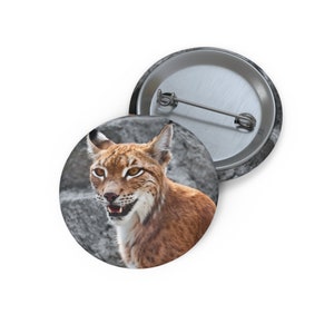 Lynx Pin, Lynx Button, Button Set, Lapel Pin, Hat Pin, Enamel Pins, Lapel Pins, Funny Pin